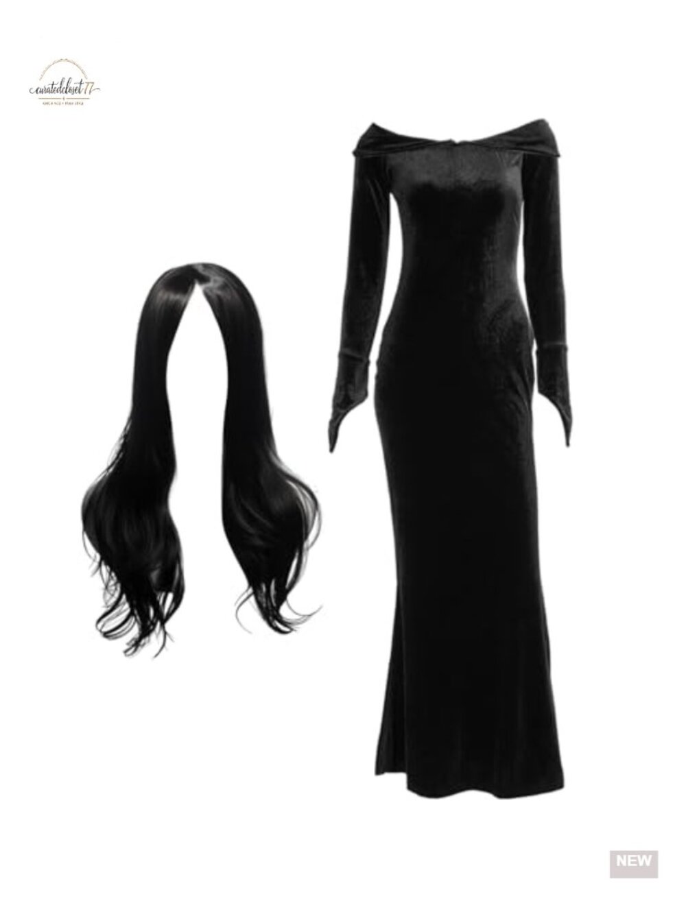 Halloween Costume Dress Long Sleeve Bodycon Maxi Witch Cosplay